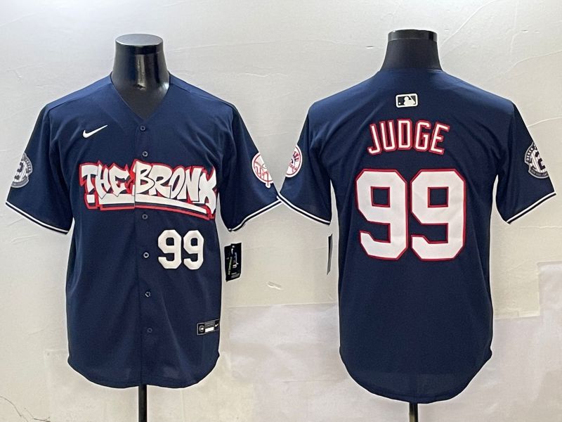 Men New York Yankees #99 Judge Drak Blue four generations Joint Name 2025 Nike MLB Jersey style 4113->new york yankees->MLB Jersey